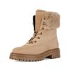 Schnürstiefelette GEOX "Geox Stiefelette Veloursleder/Textil", Damen, Gr. 40, braun (toffee), Veloursleder, Textil, casual, Schuhe