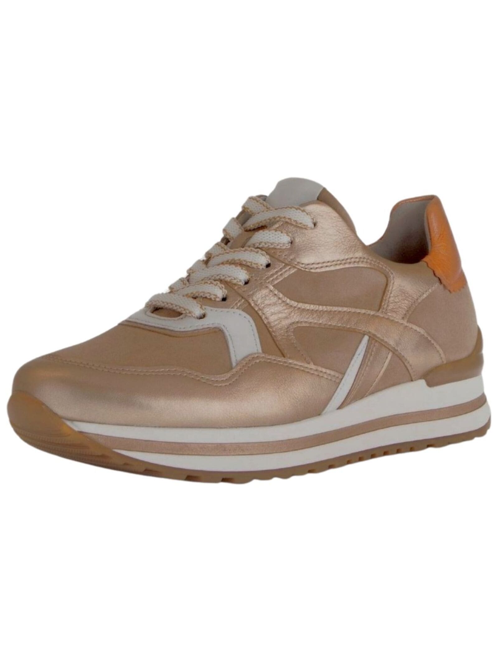Sneaker GABOR COMFORT "Gabor Comfort Sneaker Nappaleder", Damen, Gr. 38, beige (sand), Nappaleder, Schuhe Sneaker