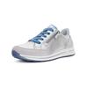 Sneaker ARA "Ara Sneaker Leder", Damen, Gr. 43, grau, Leder, casual, Schuhe