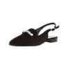 Pumps GABOR "Gabor Ballerinas Leder", Damen, Gr. 40,5, schwarz, Leder, elegant, Schuhe