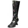 High-Heel-Stiefel LAURA VITA "LAURA VITA Stiefel Leder/Textil", Damen, Gr. 38, schwarz, Leder, Textil, casual, Schuhe