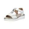 Keilsandalette ARA "Ara Sandalen Leder", Damen, Gr. 40, weiß, Leder, casual, Schuhe