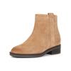 Stiefelette GEOX "Geox Stiefelette Veloursleder", Damen, Gr. 36, braun (toffee), Veloursleder, casual, Schuhe
