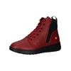 Schnürstiefelette SOFTINOS "softinos Stiefelette Leder", Damen, Gr. 41, rot (rot, schwarz), Leder, casual, Schuhe