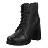 High-Heel-Stiefelette FLY LONDON "Fly London Stiefelette Leder", Damen, Gr. 42, schwarz, Leder, casual, Schuhe