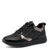 Plateausneaker TAMARIS, Damen, Gr. 38, rosa (schwarz, roségoldfarben), Textil, Lederimitat, sportlich, Schuhe, Freizeitschuh, Halbschuh, Schnürschuh in veganer Verarbeitung