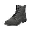 Schnürstiefelette JOSEF SEIBEL "Josef Seibel Stiefelette Veloursleder", Damen, Gr. 38, grau (dunkelgrau), Veloursleder, casual, Schuhe