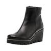 Keilstiefelette GABOR "Gabor Stiefelette Glattleder", Damen, Gr. 40, schwarz, Glattleder, casual, Schuhe