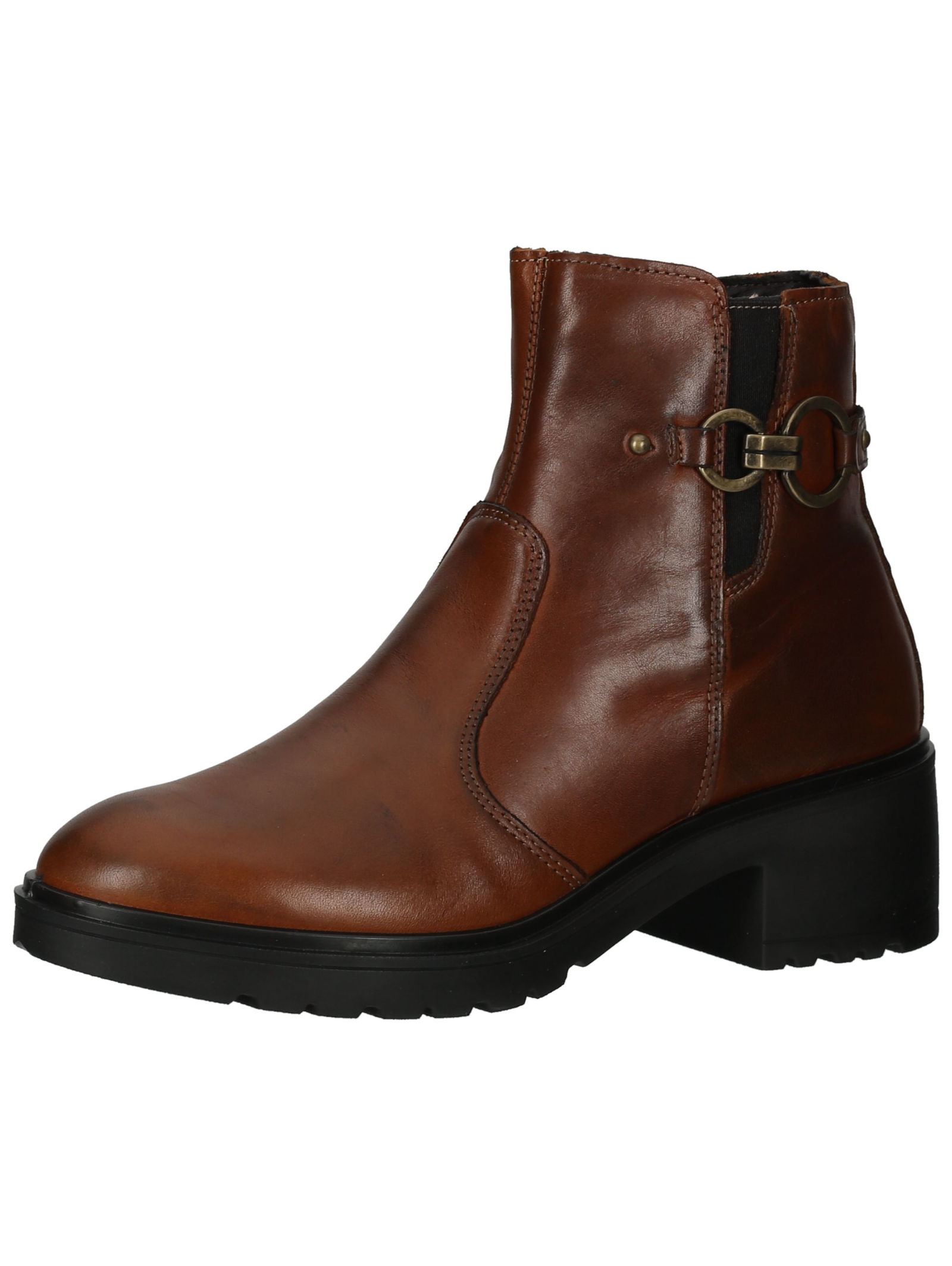 Stiefelette IGI & CO "IGI & CO Stiefelette Leder", Damen, Gr. 40, cognac, Leder, Schuhe
