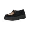 Schnürschuh CLARKS "Clarks Halbschuhe Veloursleder", Damen, Gr. 41, braun (leopard), Veloursleder, casual, Schuhe