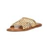 Pantolette INUOVO "INUOVO Pantoletten Leder", Damen, Gr. 39, gold, Leder, casual, Schuhe