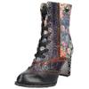 High-Heel-Stiefelette LAURA VITA "LAURA VITA Stiefelette Leder/Textil", Damen, Gr. 36, lila (violett), Leder, Textil, casual, Schuhe