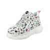Plateausneaker BUFFALO "Buffalo Sneaker Lederimitat", Damen, Gr. 40, weiß kombi, Lederimitat, casual, Schuhe