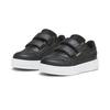 Sneaker PUMA "Carina Street Sneakers Mädchen", Kinder, Gr. 26, schwarz-weiß (schwarz rose gold weiß metallic), Obermaterial: Synthetik; Futter: Textil; Innensohle: Textil; Laufsohle: Gummi, Schuhe