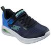 Sneaker SKECHERS "MICROSPEC MAX ADVANCE", Kinder, Gr. 27, schwarz (schwarz, blau), Textil, Synthetik, kontrastfarbene Details, sportlich, Schuhe, Freizeitschuh mit Klettverschluss, Größenschablone zum Download