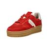 Sneaker TAMARIS "Tamaris Sneaker Leder/Synthetik", Damen, Gr. 41, rot, Leder, Synthetik, casual, Schuhe