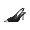 Slingpumps STEVE MADDEN "STEVE MADDEN Pumps Synthetik/Textil", Damen, Gr. 39, schwarz, Synthetik, Textil, elegant, Schuhe
