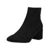 Stiefelette HÖGL "Högl Stiefelette Veloursleder", Damen, Gr. 37, schwarz, Veloursleder, casual, Schuhe