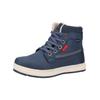 Schnürstiefelette KICKERS "Kickers Stiefelette Lederimitat", Kinder, Gr. 28, blau, Lederimitat, casual, Schuhe