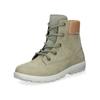 Schnürstiefelette RICOSTA "Ricosta Stiefelette Leder/Textil", Kinder, Gr. 34, braun (grün, braun), Leder, Textil, casual, Schuhe
