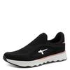 Slip-On Sneaker TAMARIS, Damen, Gr. 36, schwarz (schwarz kombiniert), Textil, Synthetik, kontrastfarbene Details, sportlich, Schuhe, Slipper, Halbschuh, Freizeitschuh mit Ortholite-Ausstattung