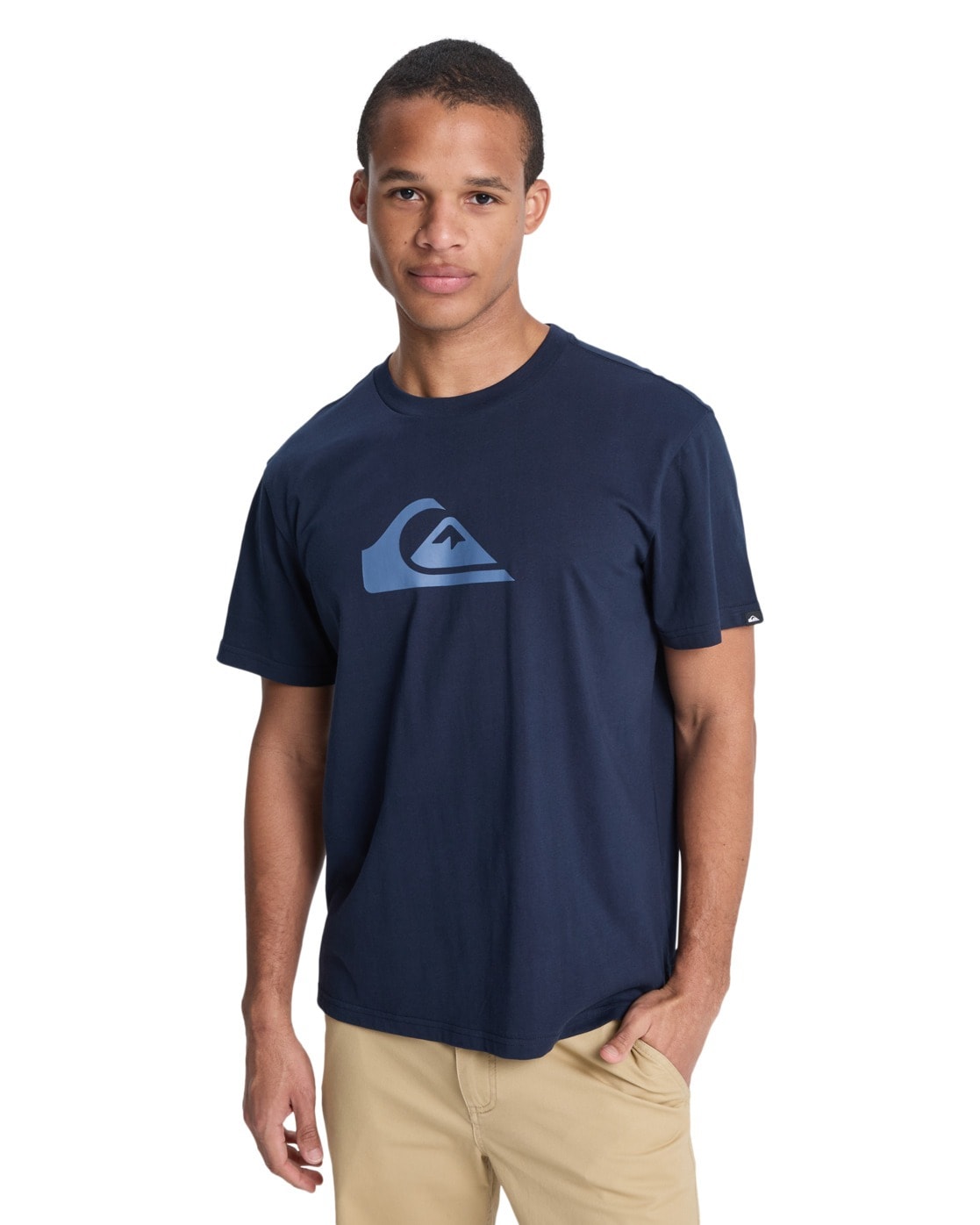 T-Shirt QUIKSILVER "Ev Comp Logo", Herren, Gr. XS, blau (schwarz navy), 70% Baumwolle, 30% Baumwolle, Shirts Image