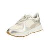 Sneaker GEOX "Geox Sneaker Leder/Textil", Damen, Gr. 38, beige (gold, beige), Leder, Textil, casual, Schuhe