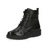 Schnürstiefelette CAPRICE "Caprice Stiefelette Leder", Damen, Gr. 37, schwarz, Leder, casual, Schuhe