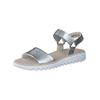 Riemchensandale PAUL GREEN "Paul Green Sandalen Leder", Damen, Gr. 37, silber (metallic silber), Leder, casual, Schuhe