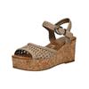 Keilsandalette BLOWFISH "Blowfish Sandalen Lederimitat", Damen, Gr. 38, braun, Lederimitat, casual, Schuhe