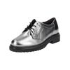 Schnürschuh GABOR COMFORT "Gabor Comfort Halbschuhe Leder", Damen, Gr. 39, silber, Leder, casual, Schuhe