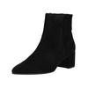 Stiefelette HÖGL "Högl Stiefelette Veloursleder", Damen, Gr. 38, schwarz, Veloursleder, casual, Schuhe