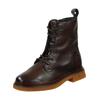Schnürstiefelette BAGATT "BAGATT Stiefelette Nappaleder", Damen, Gr. 38, braun (dunkelbraun), Nappaleder, casual, Schuhe