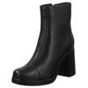 High-Heel-Stiefelette FLY LONDON "Fly London Stiefelette Leder", Damen, Gr. 36, schwarz, Leder, casual, Schuhe