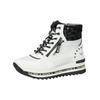 Schnürstiefelette MUSTANG SHOES "Mustang Shoes Stiefelette Lederimitat", Damen, Gr. 39, grau (ice), Lederimitat, casual, Schuhe