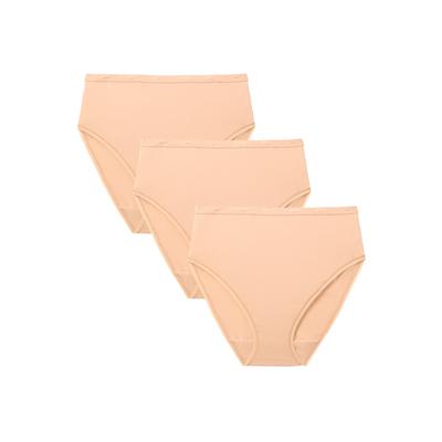 Plus Size Women's Hi-Cut Cotton/Spandex Panty 3-Pack by Avenue Body in Natural Pack (Size 38/40)