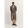 Langmantel BUGATTI "Loose Fit", Herren, Gr. 52, 80, braun, 54% Wolle, 20% Polyacryl, 18% Polyamid, 8% Polyester, kariert, elegant, loose fit, Langarm normaler Saum, Mäntel, Zwei-Reiher mit Glencheck-Karo