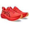Laufschuh ASICS "NOVABLAST 5", Gr. 46, flash rot, edo lila, Textil, sportlich, Schuhe