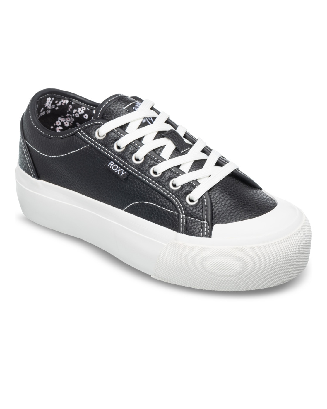 Sneaker ROXY "Cruizer Lx", Damen, Gr. 8(38), schwarz-weiß (schwarz, weiß), Obermaterial: 96% Baumwolle / Leinen / Polyester, 2% Baumwolle / 2% Metall, Futter: 100% Textil, Laufsohle: 100% Gummi, Schuhe Sneaker