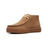 Schnürschuh CLARKS "Clarks Halbschuhe Veloursleder", Herren, Gr. 46, braun, Veloursleder, casual, Schuhe
