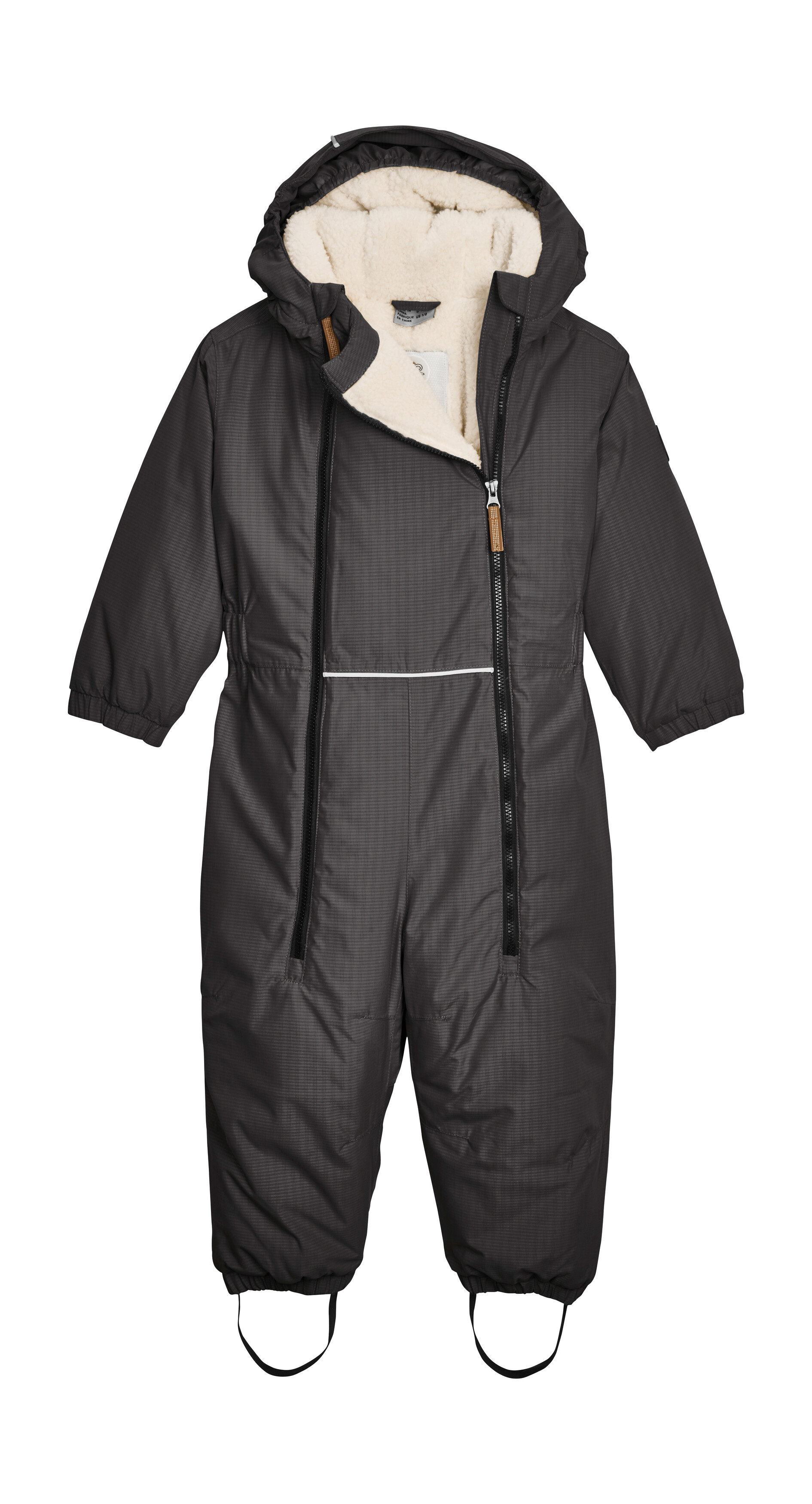 Overall "FIOW 59 MNS ONPC", Kinder, Gr. 110/116, stein, Oberstoff: 100% Polyester, Futter: 100% Polyester, Füllung: 100% Polyester, FIRST INSTINCT BY KILLTEC, Sportlich, Overalls, Wind- und wasserdichter Overall mit verschweißten Nähten, PFAs-frei Image