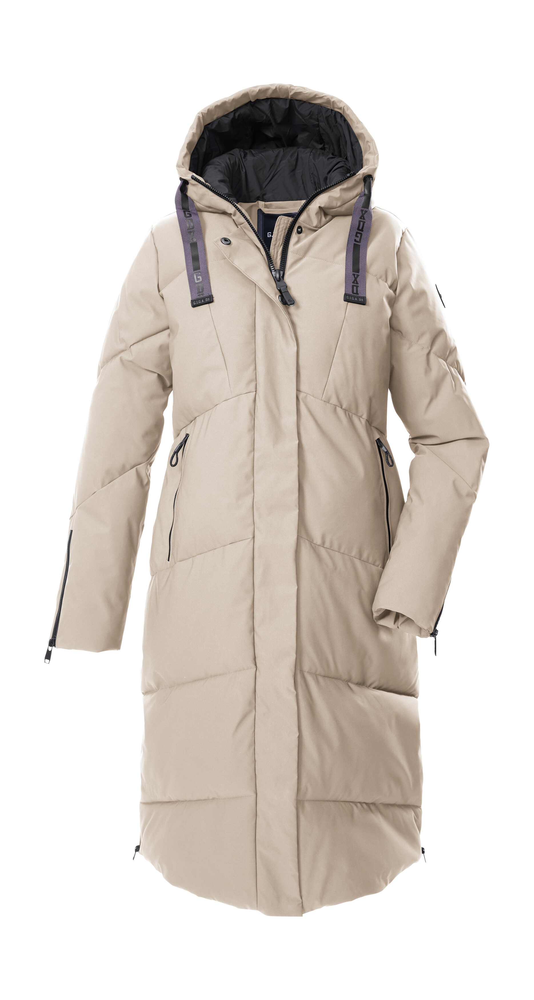 Steppmantel "GW 41 WMN QLTD CT", Damen, Gr. 40, beige (hellbeige), Oberstoff: 100% Polyester, Futter: 100% Polyester (recycelt), Wattierung: 100% Polyester, G.I.G.A. DX BY KILLTEC, Sportlich, Mäntel, Wasserabweisender Mantel, winddicht,... Image