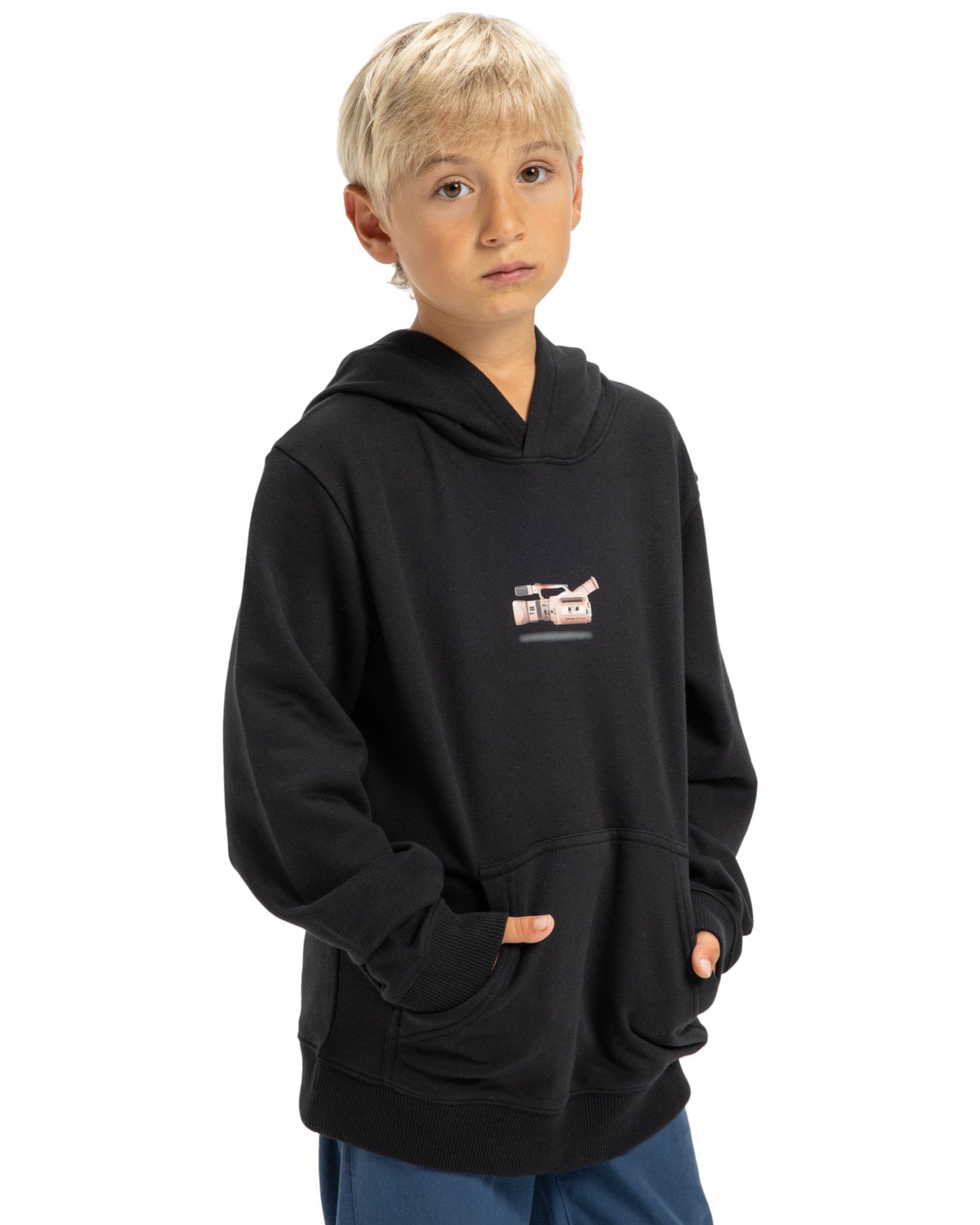 Kapuzensweatshirt DC SHOES "DC Handy Cam", Jungen, Gr. 14(155-164cm), schwarz, 55% Baumwolle, 25% Baumwolle, 20% Polyester, Sweatshirts