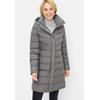 Steppmantel FUCHS SCHMITT "Steppkurzmantel", Damen, Gr. 52, grau (anthrazit), Web, Obermaterial: 100% Polyester, unifarben, modisch, regular fit lang, Rundhals, Langarm eingesetzt gerader Abschluss, Mäntel, Mit Rundhalsausschnitt