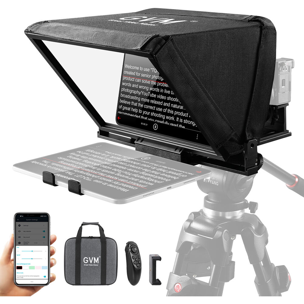 GVM Teleprompter TQ-MB for Tablets & Smartphones with Remote Control GVM-TQ-MB