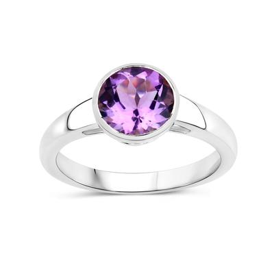 Vira Jewels Ring 925-Sterling Silber rhodiniert Glänzend Amethyst lila Image