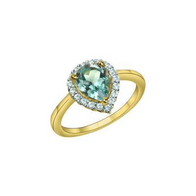 Fascination by Ellen K. Ring 585/- Gelbgold bicolor Blautopas + Weißtopas Image