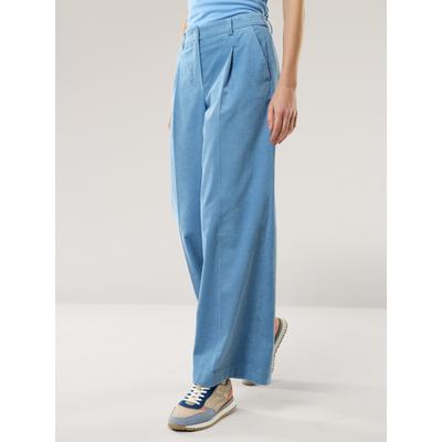 Walbusch Damen Premium Marlene Cord-Hose Blau noch offen: Muster Image