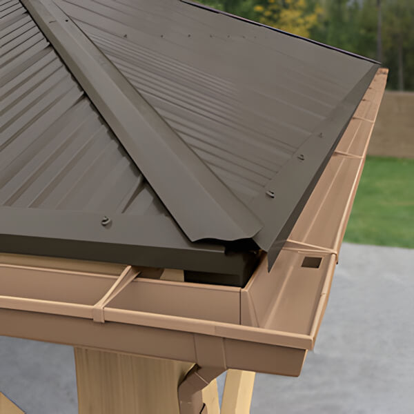 Yardistry Rain Gutter Kit for 12 x 16 Meridian Gazebo