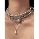Collana girocollo ragno di Halloween da donna – design in lega punk gotica e perle finte con punte e catene, bigiotteria di tendenza per feste, cosplay e serate spettrali